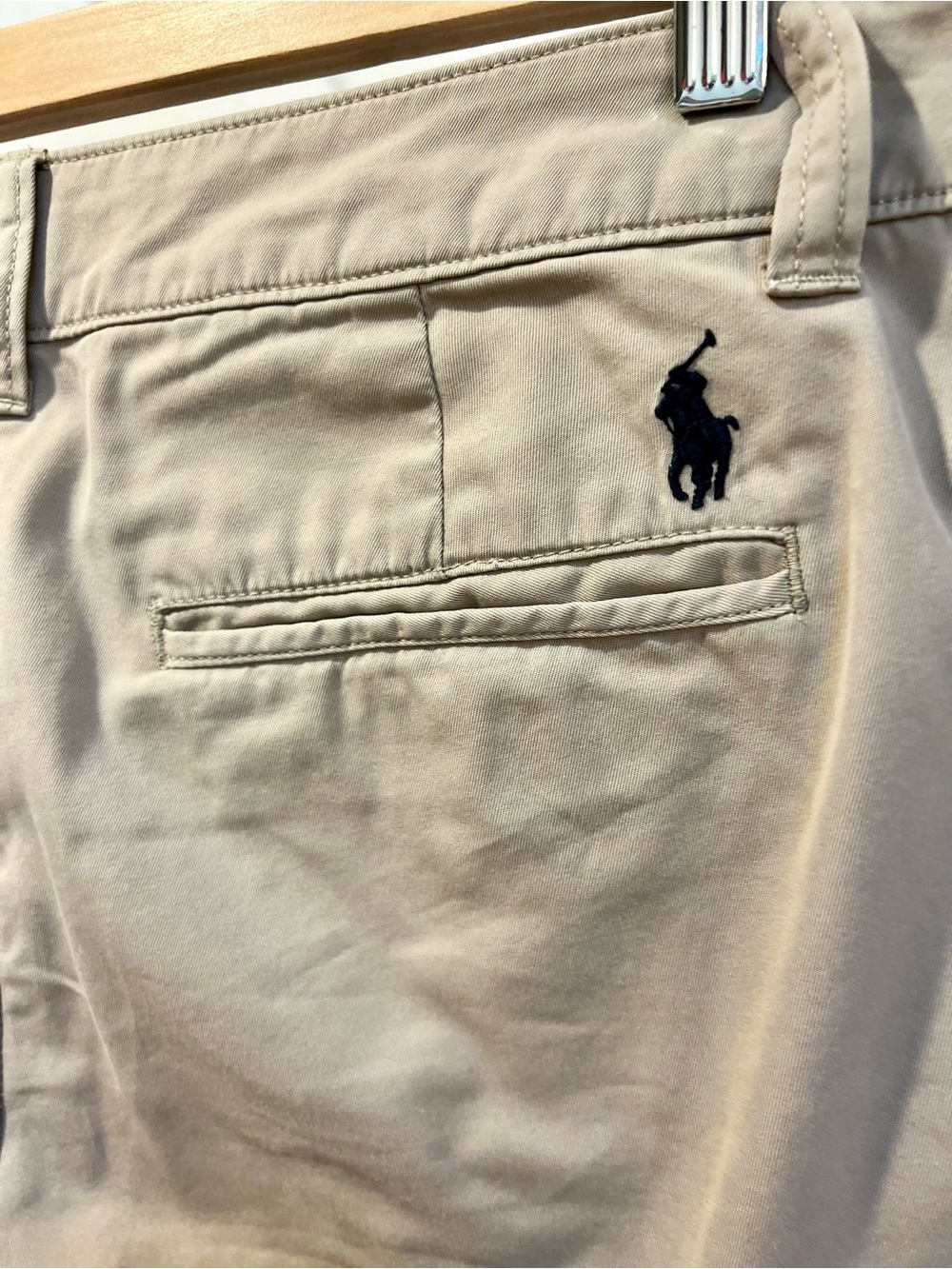 100% Cotton Ralph Lauren Sport Khaki Pants with Navy Polo Logo (size 8)